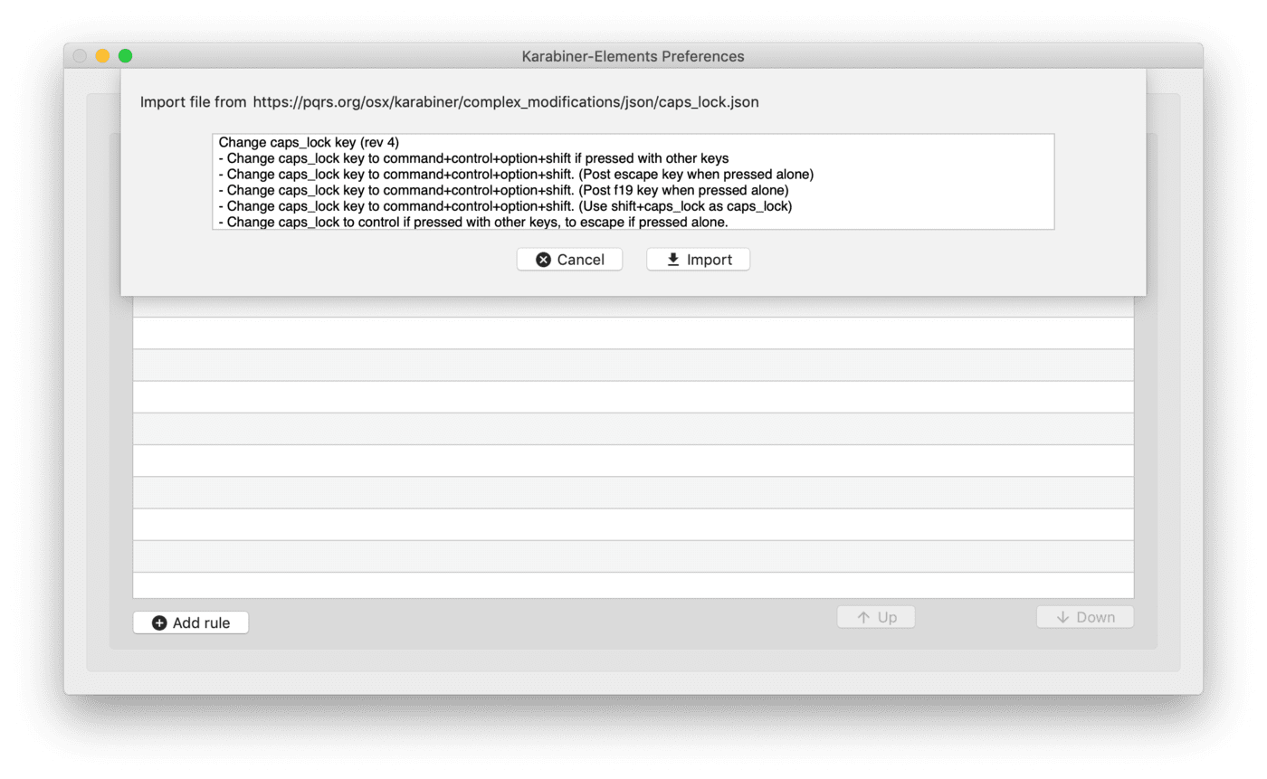 karabiner elements disable caps lock